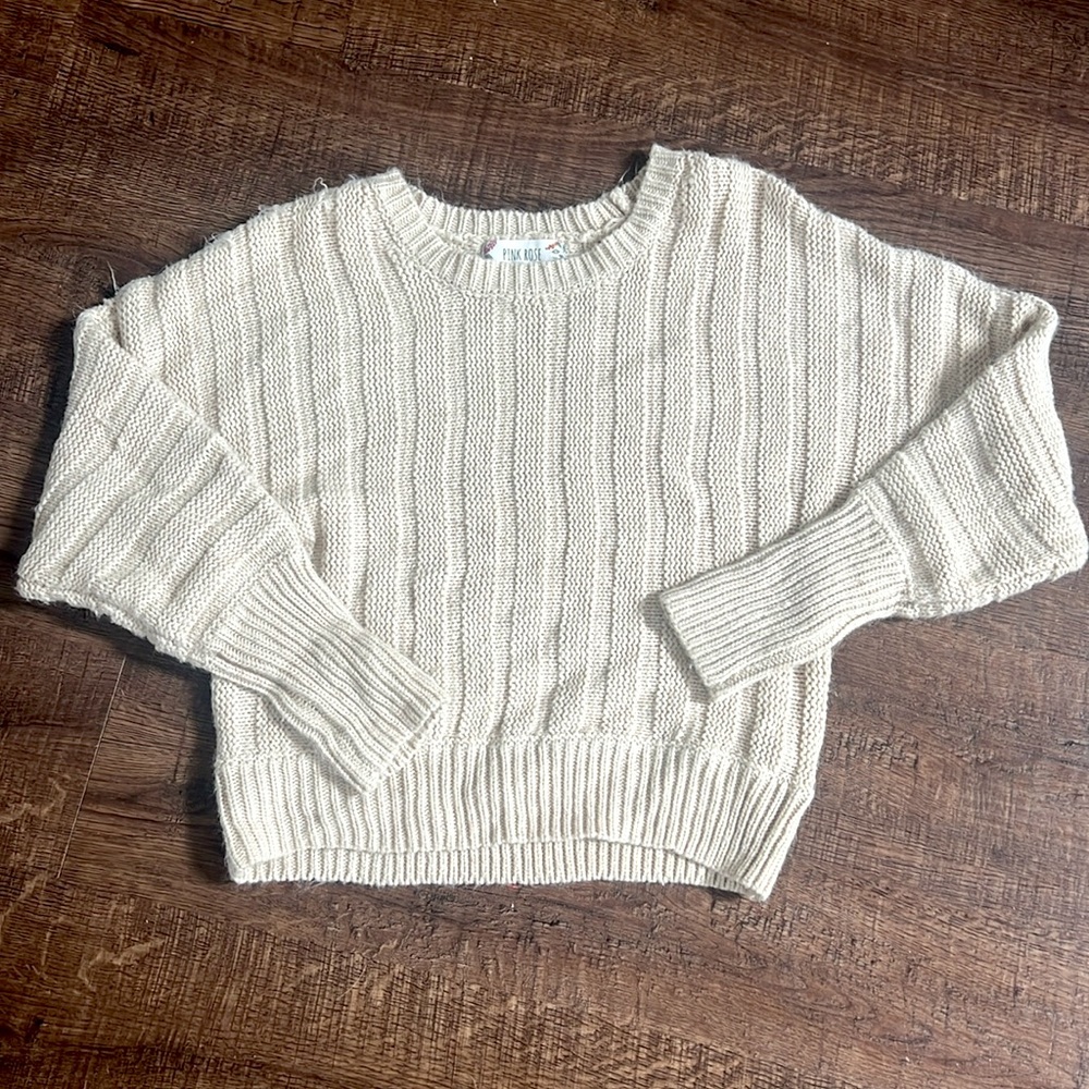 Beige knit sweater